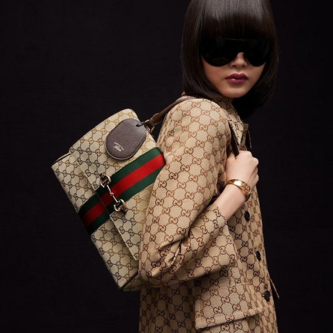 gucci paparazzo medium gg original canvas web stripe horsebit leather trim top handle flap bag #875018